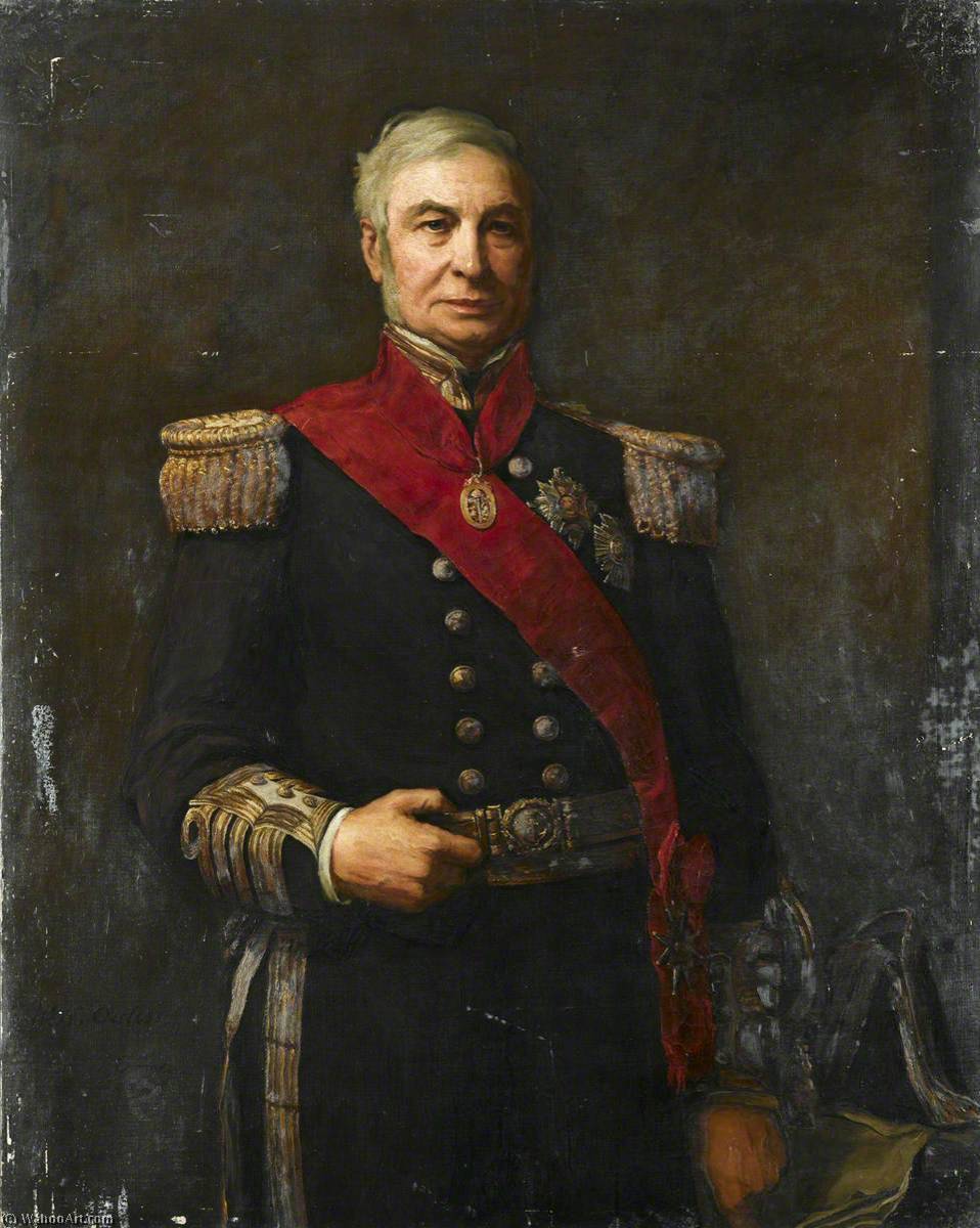 WikiOO.org - Encyclopedia of Fine Arts - Maalaus, taideteos Walter William Ouless - Admiral Sir Alexander Milne (1808–1896)