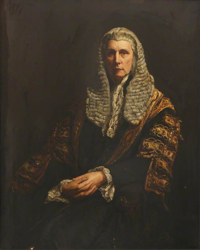Wikioo.org - The Encyclopedia of Fine Arts - Painting, Artwork by Walter William Ouless - Roundell Palmer (1812–1895), Earl of Selborne, Fellow (1834–1848), Lord Chancellor (1872)