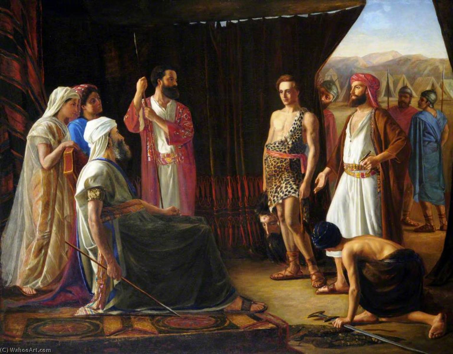 Wikioo.org - The Encyclopedia of Fine Arts - Painting, Artwork by Walter William Ouless - David with Goliath's Head