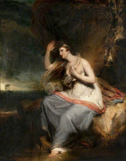 Wikioo.org - The Encyclopedia of Fine Arts - Painting, Artwork by Martin Archer Shee - Ariadne Deserted by Theseus