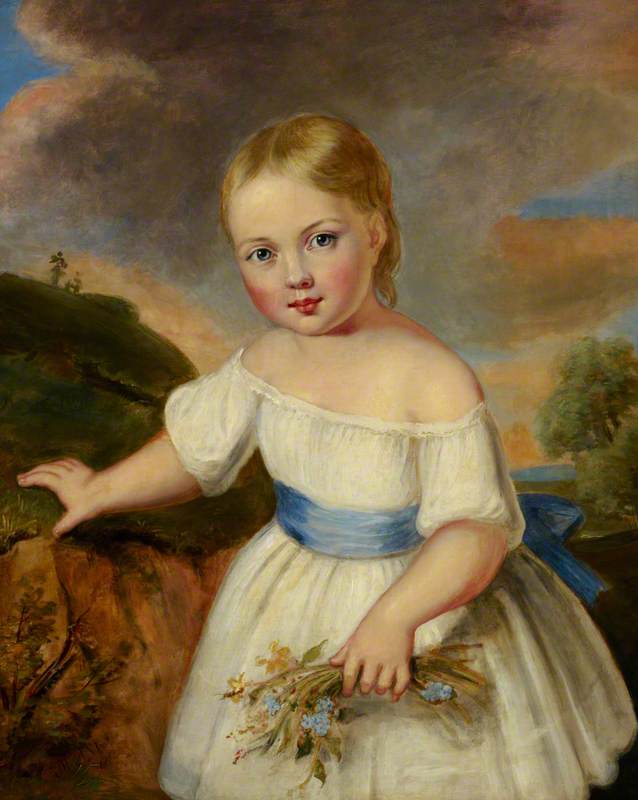 Wikioo.org - The Encyclopedia of Fine Arts - Painting, Artwork by Martin Archer Shee - Queen Victoria (1819–1901), as a Child