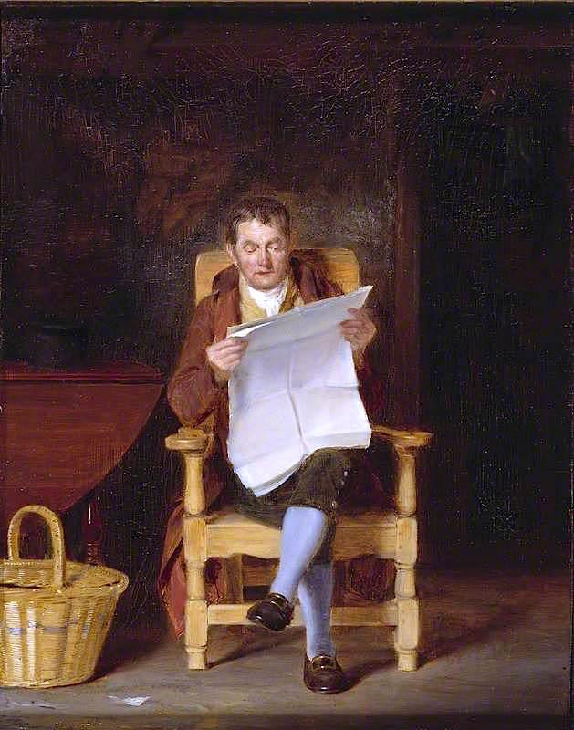 Wikioo.org - The Encyclopedia of Fine Arts - Painting, Artwork by Thomas Sword Good - A Man Reading