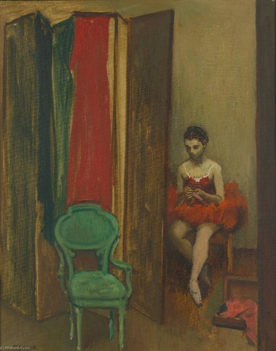 Wikioo.org - The Encyclopedia of Fine Arts - Painting, Artwork by Moses Soyer - Seated Ballerina
