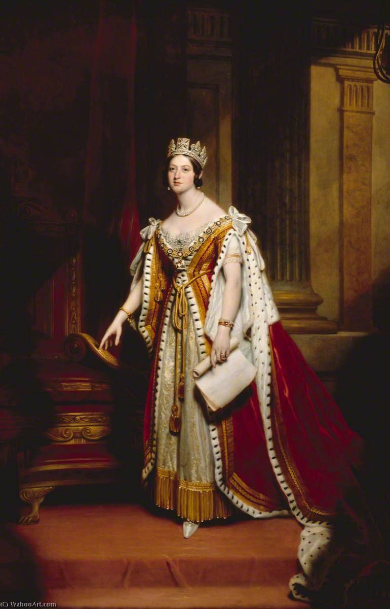 Wikioo.org - The Encyclopedia of Fine Arts - Painting, Artwork by Martin Archer Shee - Queen Victoria (1819–1901)