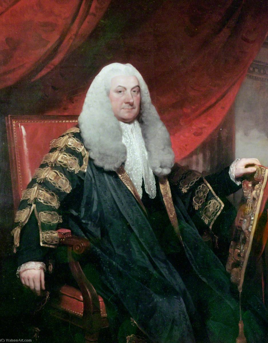 WikiOO.org - 백과 사전 - 회화, 삽화 Martin Archer Shee - Sir John Freeman Mitford, Speaker (1801–1802)