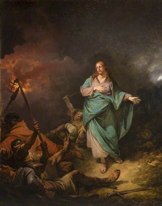 WikiOO.org - Encyclopedia of Fine Arts - Målning, konstverk Philip Jacques De Loutherbourg - The Betrayal of Christ