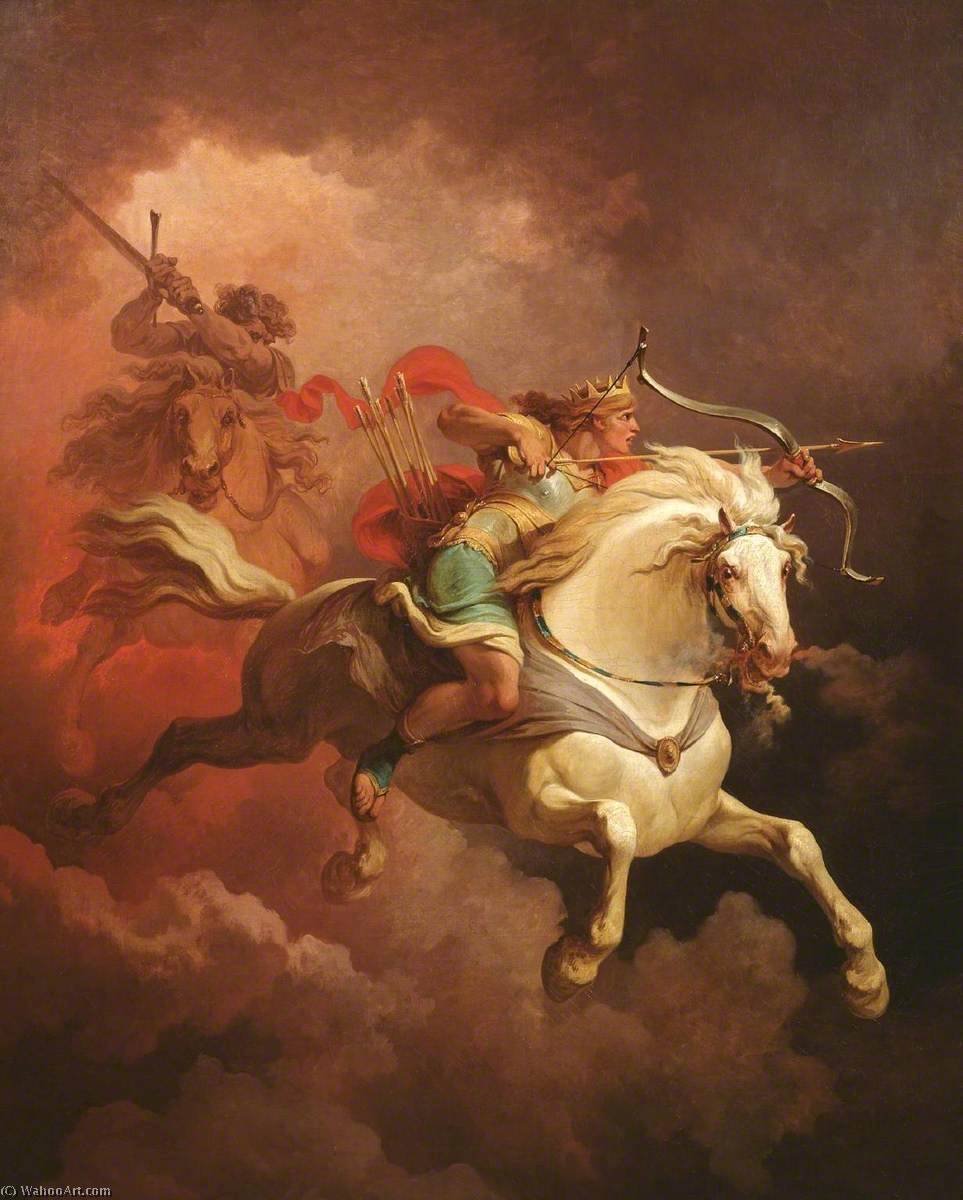 Wikioo.org - The Encyclopedia of Fine Arts - Painting, Artwork by Philip Jacques De Loutherbourg - The Vision of the White Horse