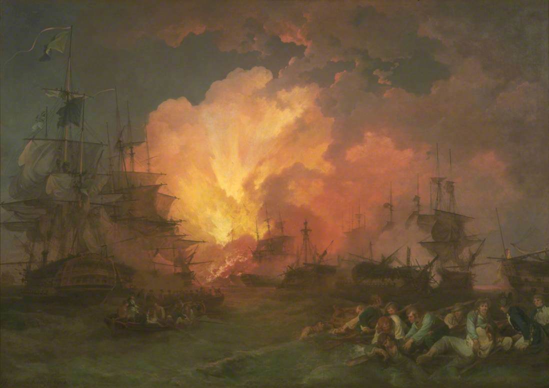 Wikioo.org - The Encyclopedia of Fine Arts - Painting, Artwork by Philip Jacques De Loutherbourg - The Battle of the Nile