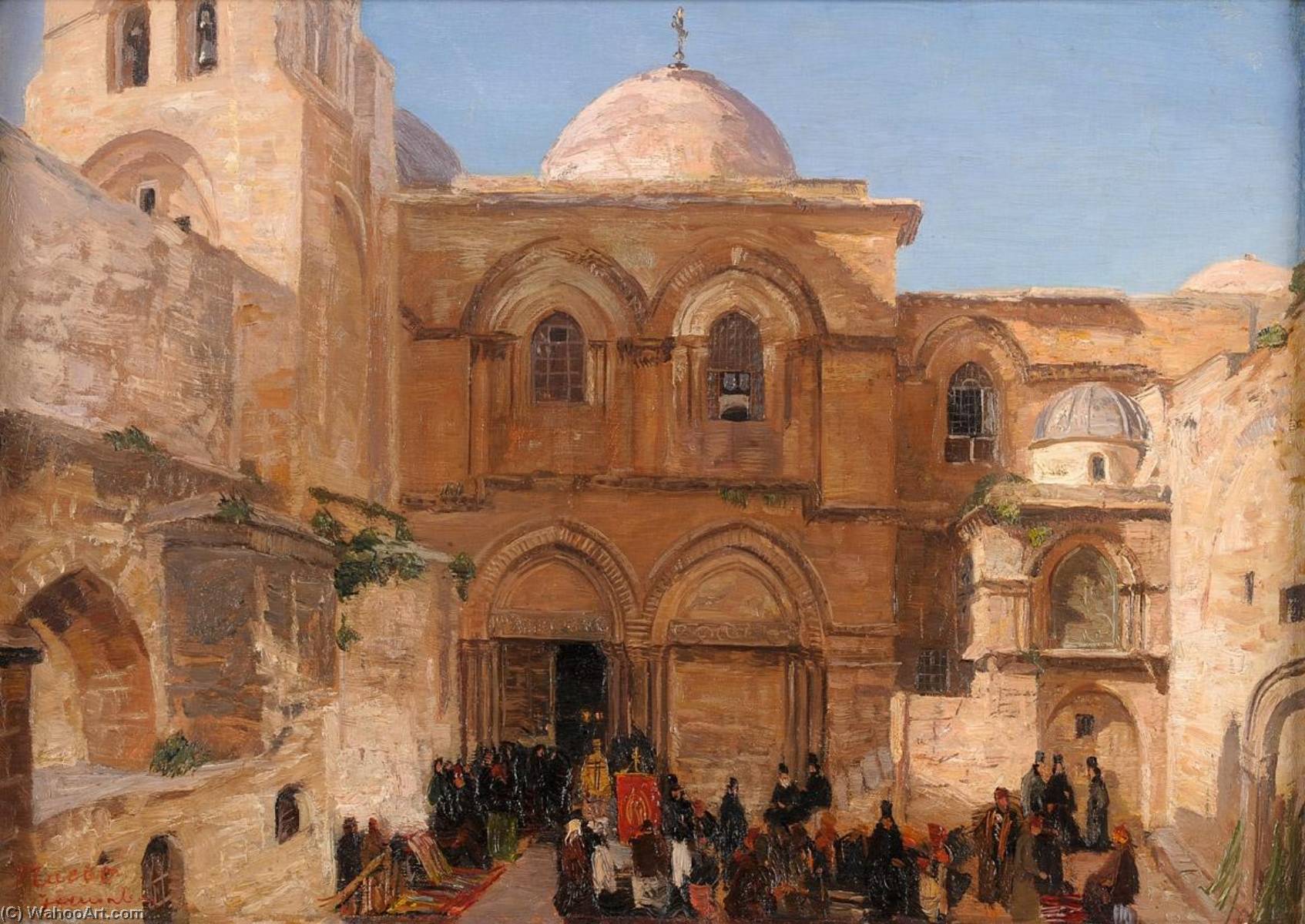 Wikioo.org - The Encyclopedia of Fine Arts - Painting, Artwork by Georg Macco - The Holy Sepulchre of Jerusalem