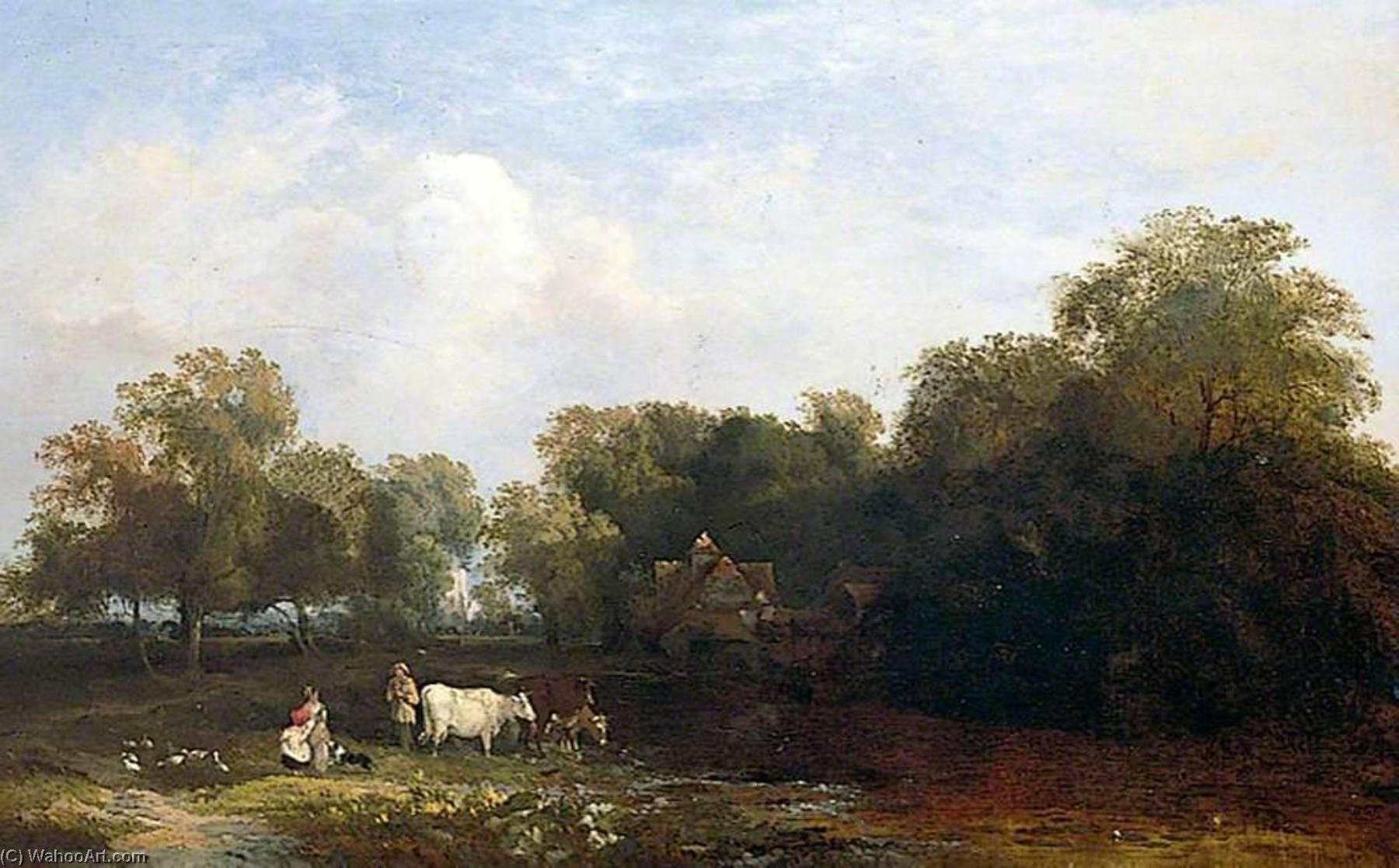 Wikioo.org - The Encyclopedia of Fine Arts - Painting, Artwork by George Augustus Williams - Wooded Landscape