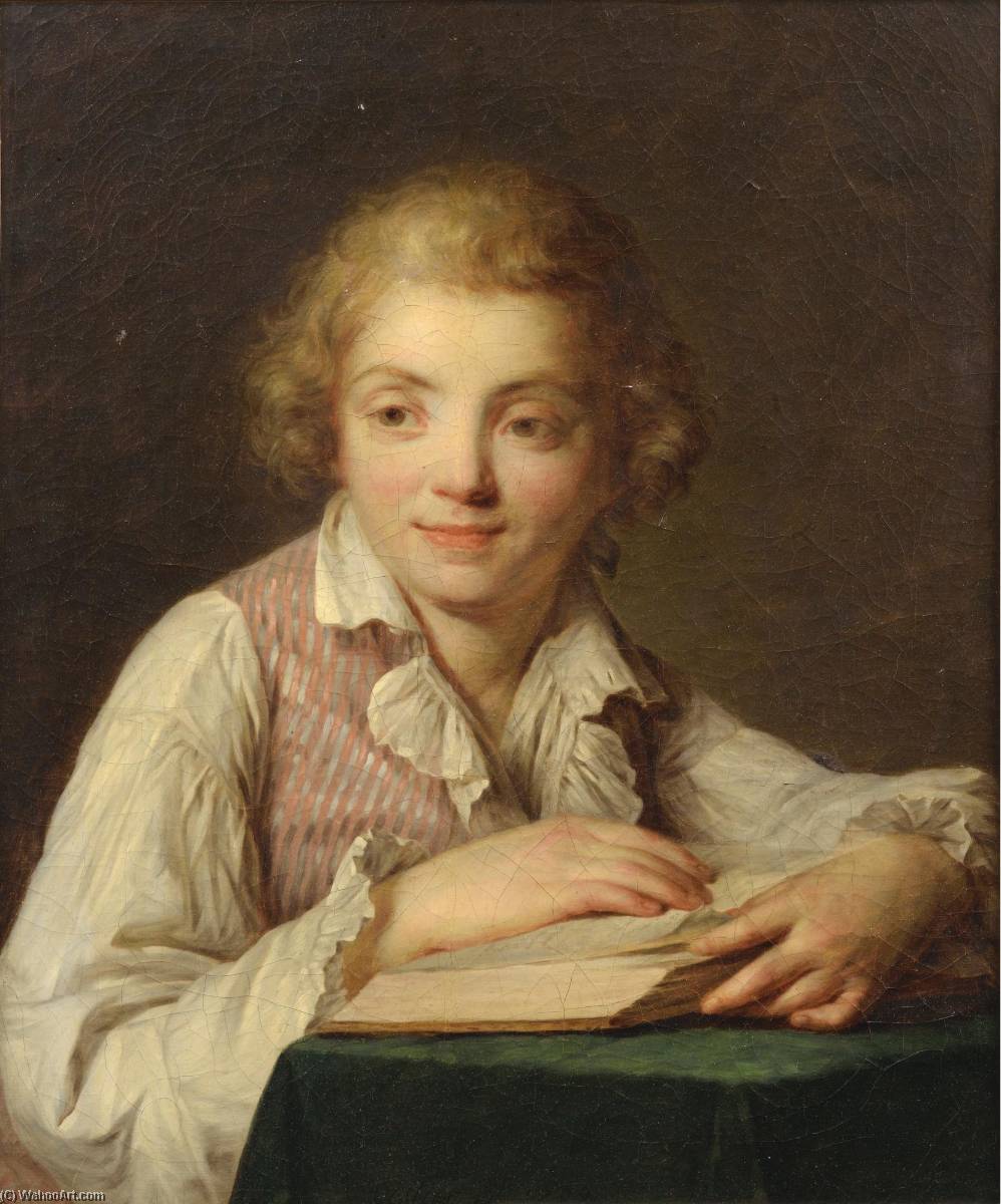 Wikioo.org - The Encyclopedia of Fine Arts - Painting, Artwork by Antoine Vestier Avallon - Portrait de Jean RenÉ Vestier