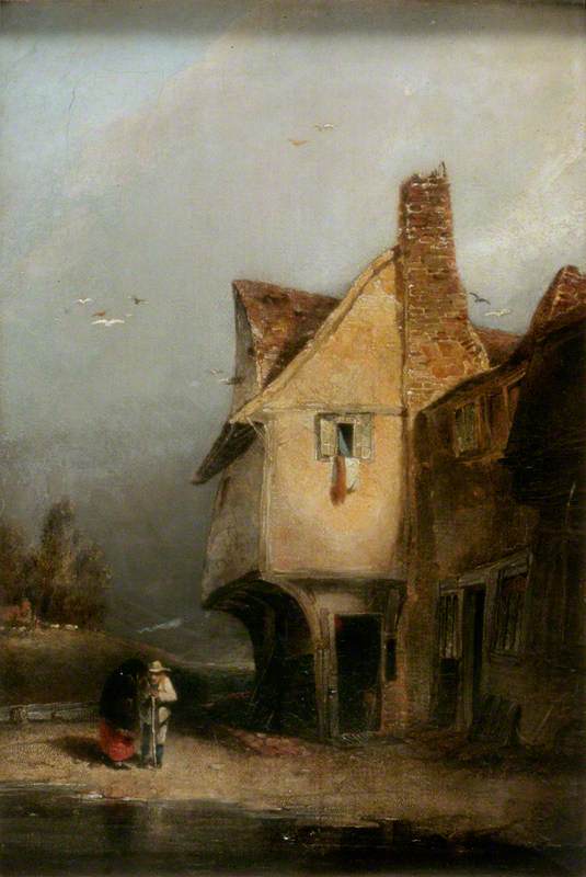WikiOO.org - אנציקלופדיה לאמנויות יפות - ציור, יצירות אמנות William Mulready The Younger - An Old Cottage, St Albans