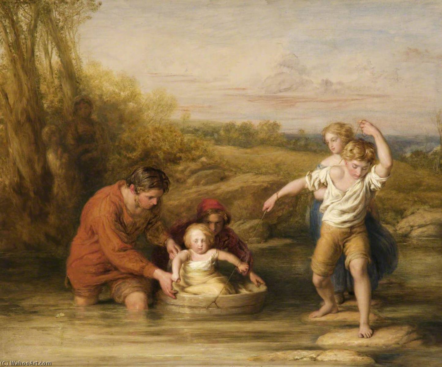 Wikioo.org - The Encyclopedia of Fine Arts - Painting, Artwork by William Mulready The Younger - The First Voyage