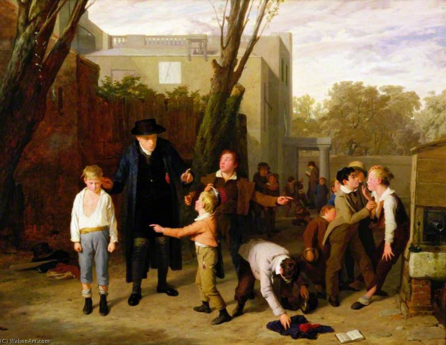 Wikioo.org - The Encyclopedia of Fine Arts - Painting, Artwork by William Mulready The Younger - The Fight Interrupted
