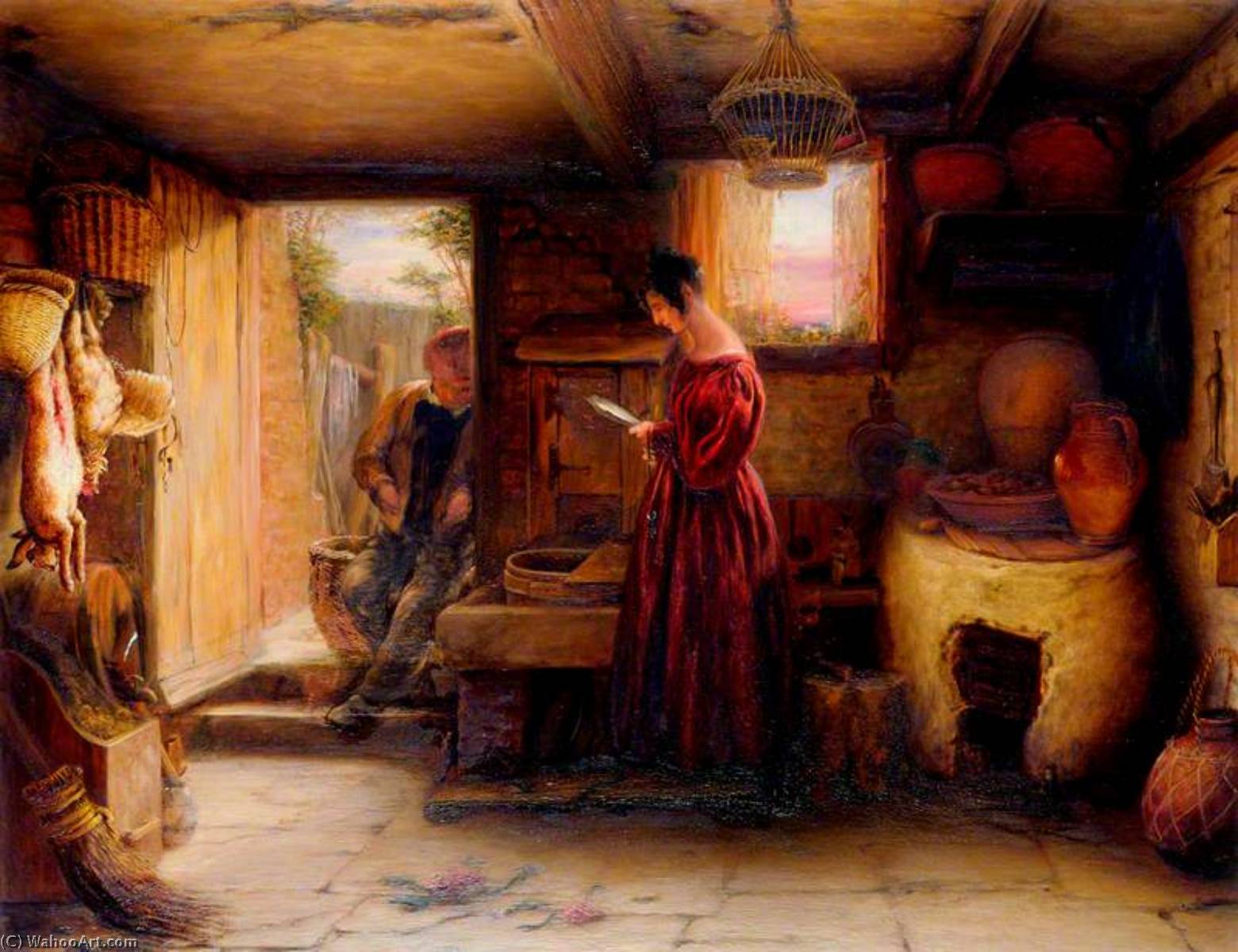 Wikioo.org - The Encyclopedia of Fine Arts - Painting, Artwork by William Mulready The Younger - An Interior