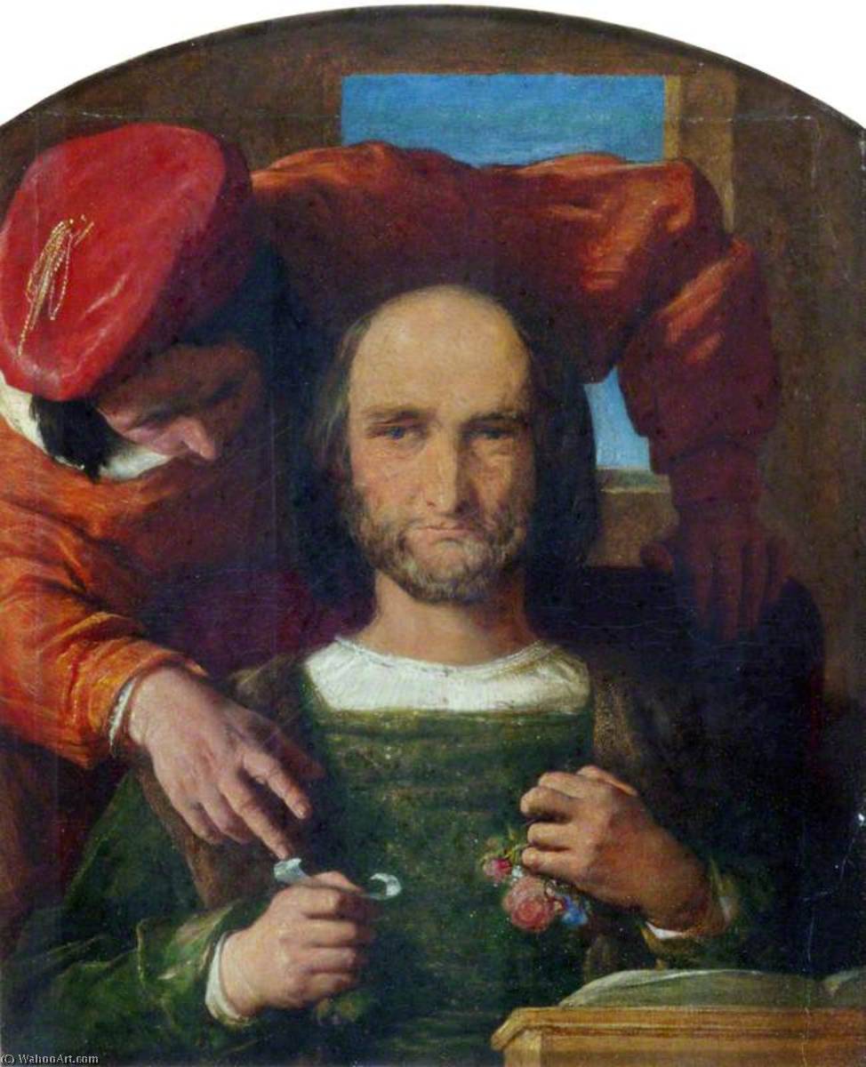 WikiOO.org - אנציקלופדיה לאמנויות יפות - ציור, יצירות אמנות William Mulready The Younger - The Intercepted Billet