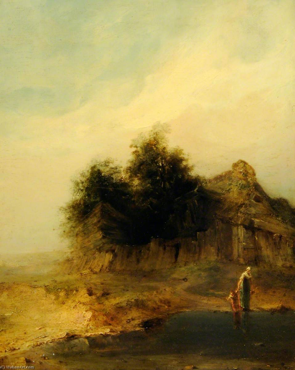 WikiOO.org - 백과 사전 - 회화, 삽화 William Mulready The Younger - The Cottage