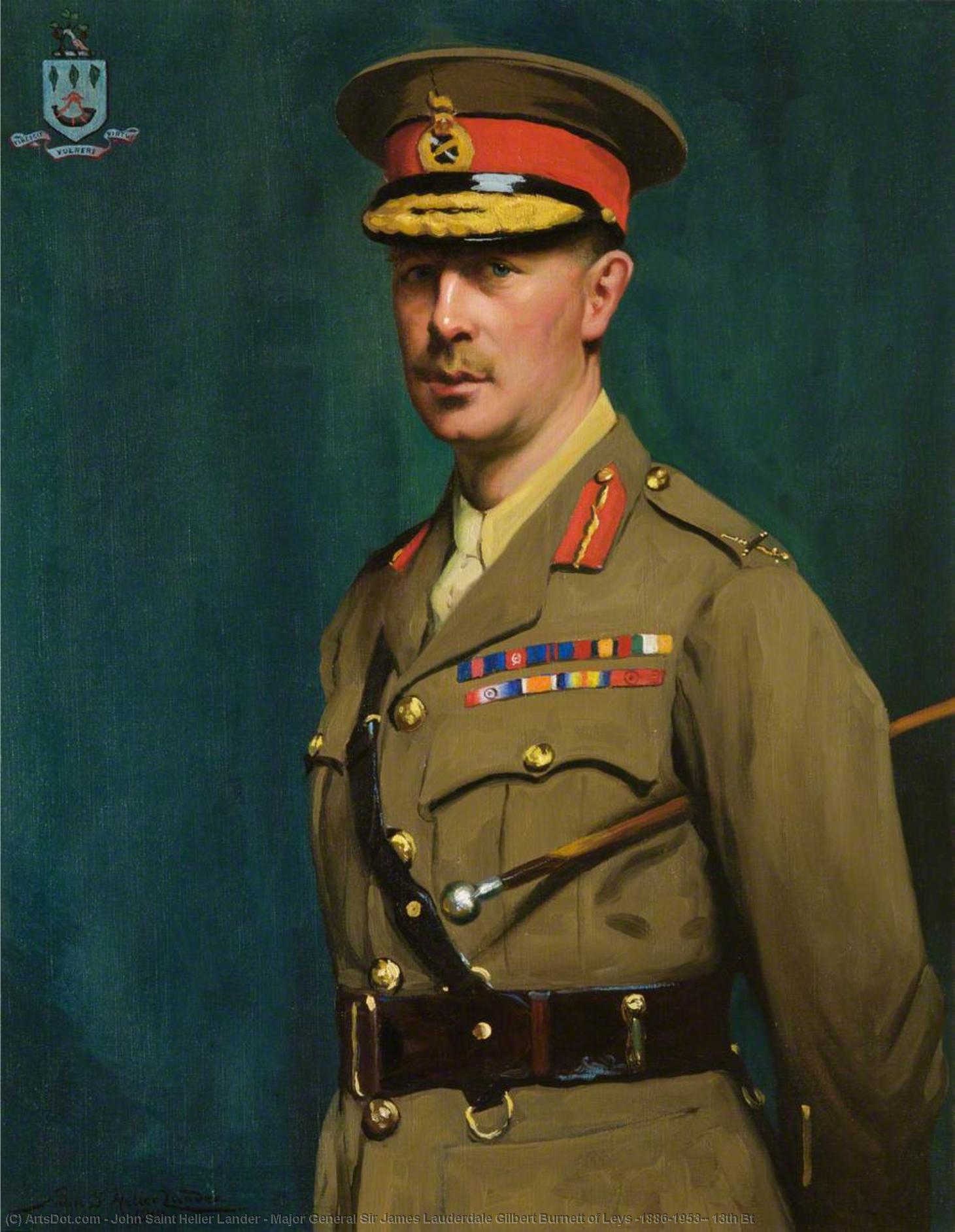 WikiOO.org - Encyclopedia of Fine Arts - Maľba, Artwork John Saint Helier Lander - Major General Sir James Lauderdale Gilbert Burnett of Leys (1886–1953), 13th Bt