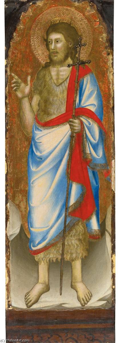 WikiOO.org – 美術百科全書 - 繪畫，作品 Puccio Di Simone - 圣詹姆斯 的  小   圣人  约翰  的  浸礼者