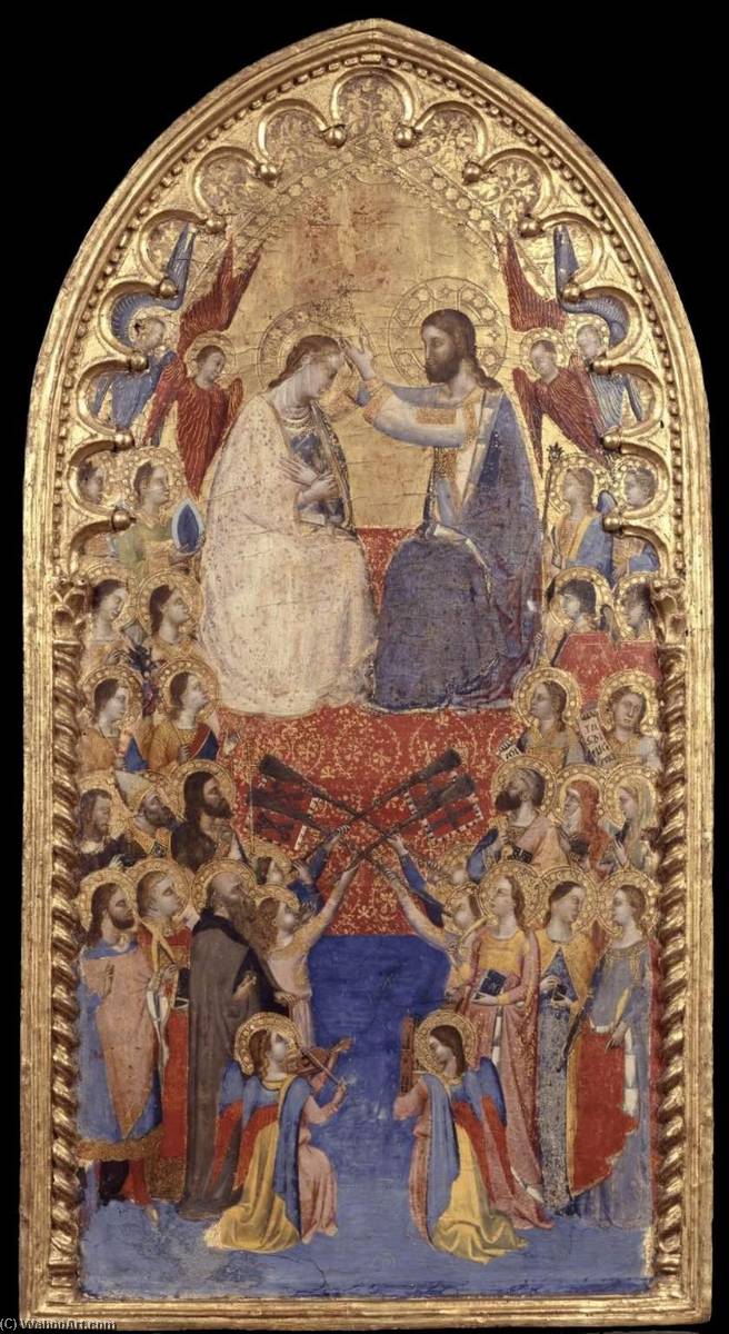 WikiOO.org - Encyclopedia of Fine Arts - Lukisan, Artwork Puccio Di Simone - The Coronation of the Virgin