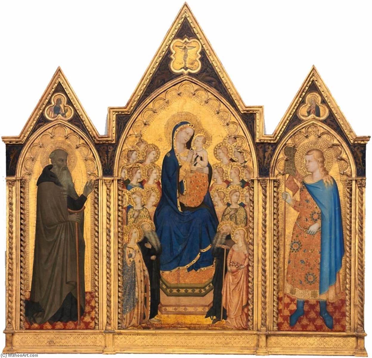 WikiOO.org - Encyclopedia of Fine Arts - Maľba, Artwork Puccio Di Simone - Triptych