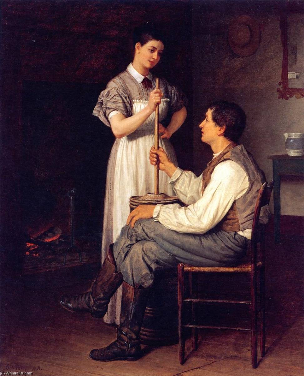 Wikioo.org - The Encyclopedia of Fine Arts - Painting, Artwork by Enoch Wood Perry - The Helping Hand