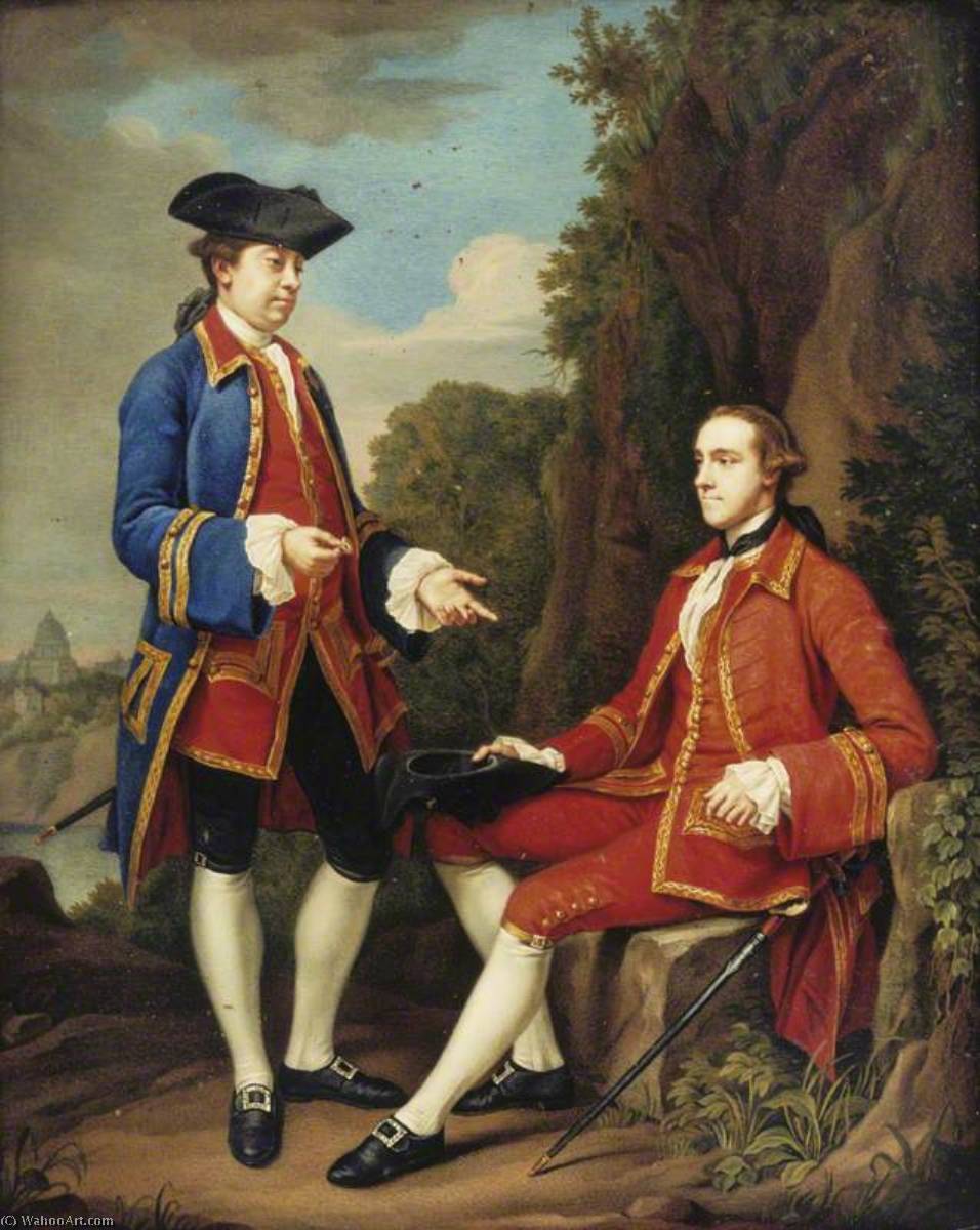 WikiOO.org - Encyclopedia of Fine Arts - Maľba, Artwork Nathaniel Dance-Holland - George Harry Grey (1737–1819), Lord Grey of Groby, Later 5th Earl of Stamford, and His Travelling Companion, Sir Henry Mainwaring (1726–1797), 4th Bt
