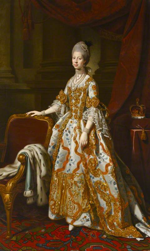 Wikioo.org - The Encyclopedia of Fine Arts - Painting, Artwork by Nathaniel Dance-Holland - Queen Charlotte of Mecklenburg Strelitz (1744–1818)