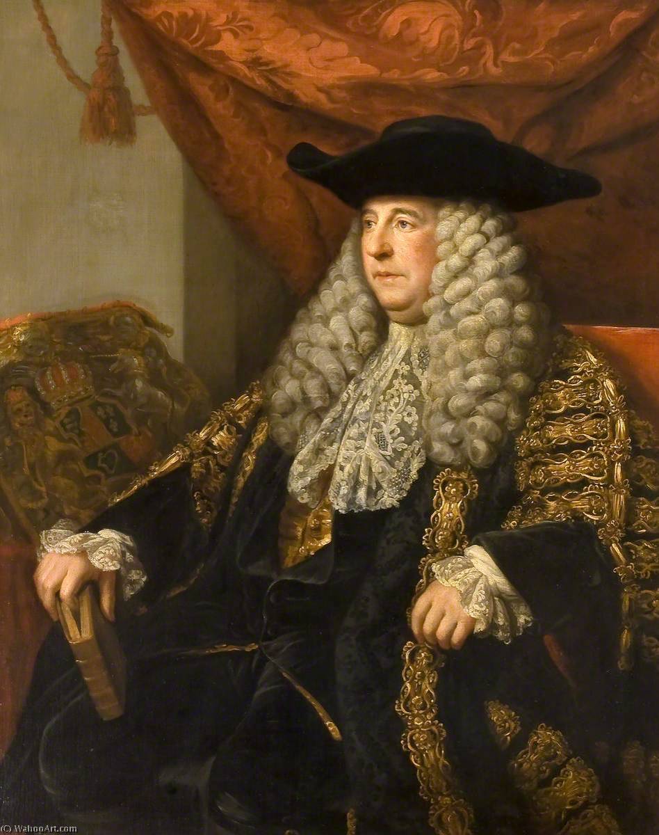 Wikioo.org - The Encyclopedia of Fine Arts - Painting, Artwork by Nathaniel Dance-Holland - Charles Pratt Earl Camden, Lord Chancellor (1766–1770)