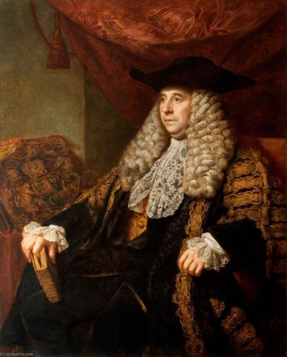 WikiOO.org - Encyclopedia of Fine Arts - Maleri, Artwork Nathaniel Dance-Holland - Charles Pratt (1714–1794), 1st Earl Camden, Lord Chancellor