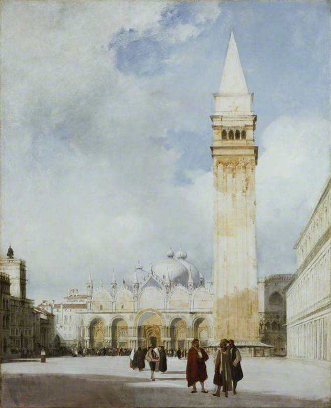 WikiOO.org - Encyclopedia of Fine Arts - Maľba, Artwork Richard Parkes Bonington - Venice the Piazza San Marco