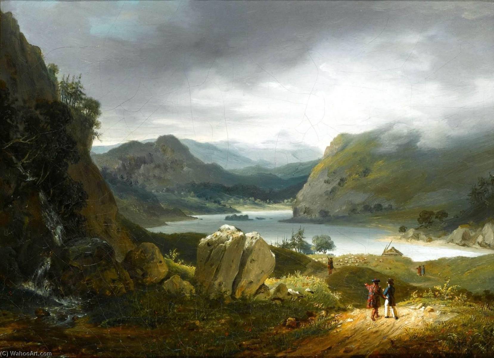 Wikioo.org - The Encyclopedia of Fine Arts - Painting, Artwork by Jean Bruno Gassies - View of Loch Lomond