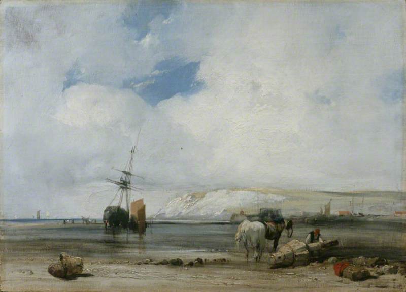 Wikioo.org - The Encyclopedia of Fine Arts - Painting, Artwork by Richard Parkes Bonington - On the Coast of Picardy