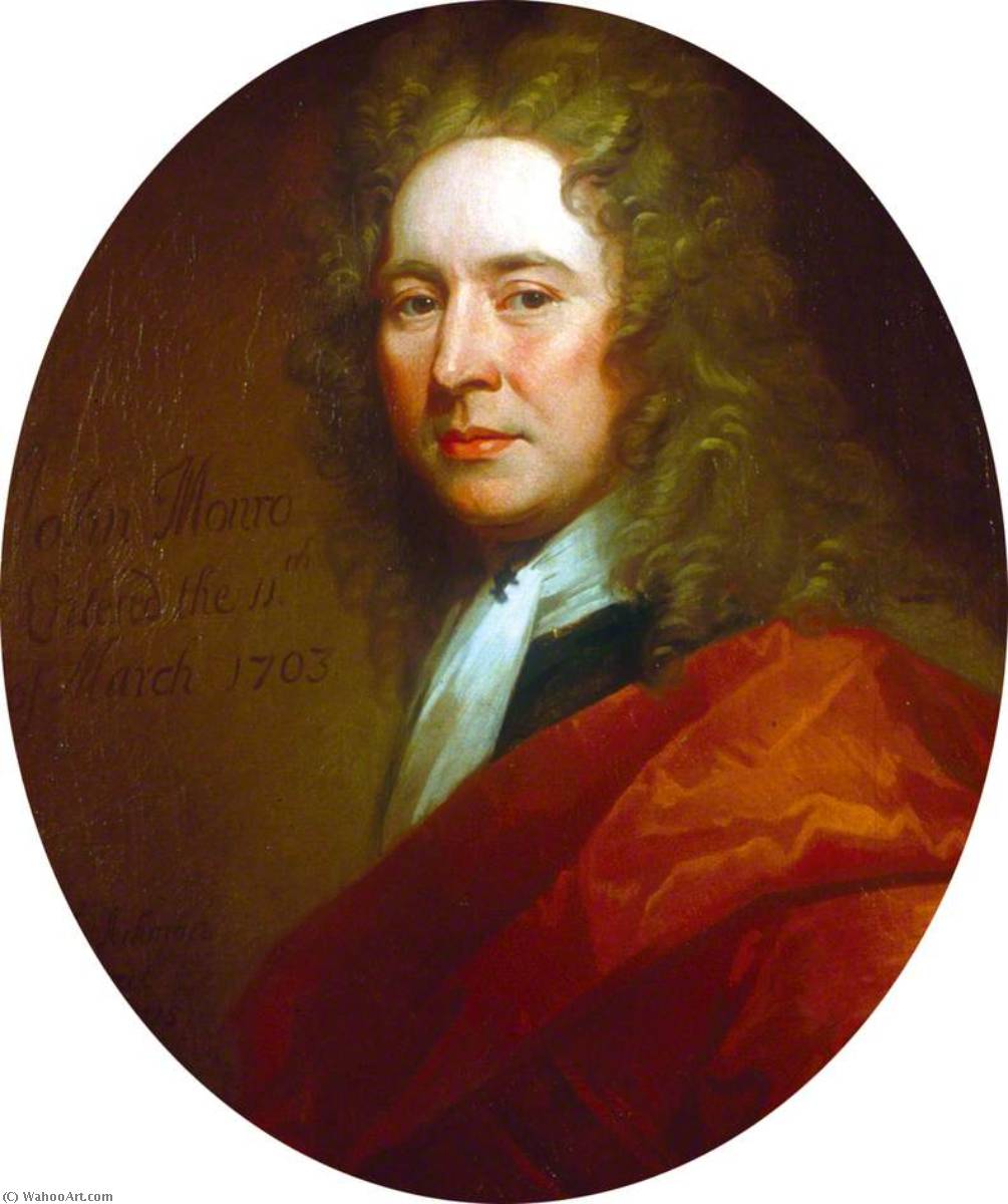WikiOO.org - אנציקלופדיה לאמנויות יפות - ציור, יצירות אמנות William Aikman - John Monro (1670–1740), FRCSEd (1703)
