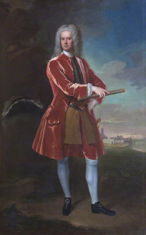 Wikioo.org - The Encyclopedia of Fine Arts - Painting, Artwork by William Aikman - Colonel Harbord Harbord (1675 –1742) (Harbord Cropley)