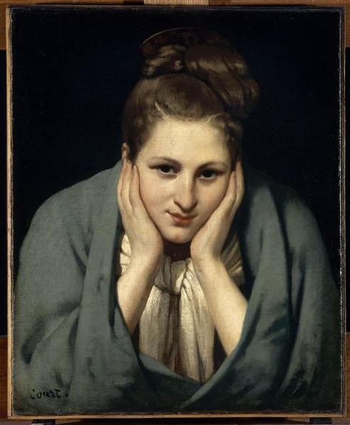 Wikioo.org - The Encyclopedia of Fine Arts - Painting, Artwork by Joseph Désiré Court - Portrait présumé de la femme de l'artiste