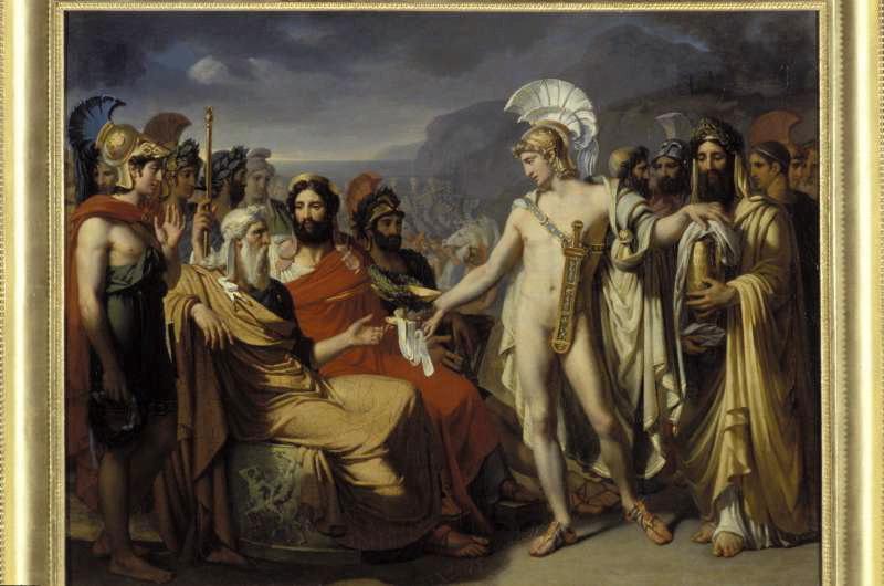 Wikioo.org - The Encyclopedia of Fine Arts - Painting, Artwork by Joseph Désiré Court - Achille présenté à Nestor