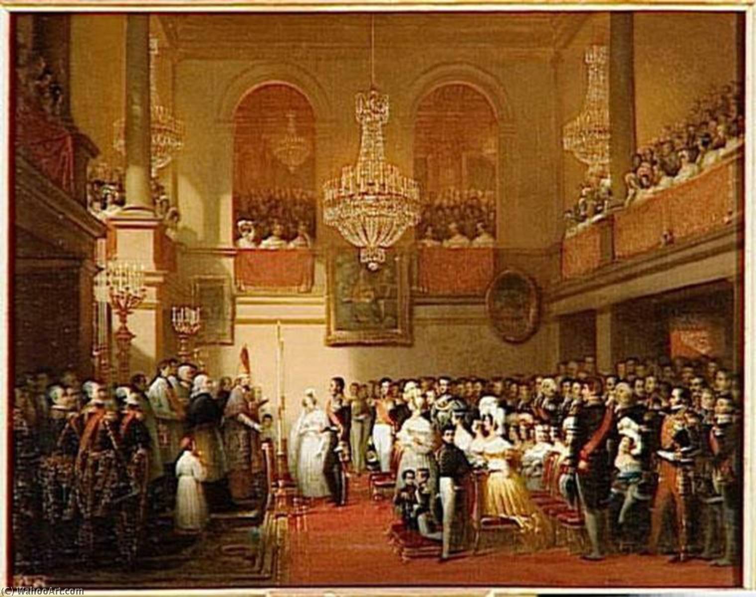 WikiOO.org - Enciclopédia das Belas Artes - Pintura, Arte por Joseph Désiré Court - MARIAGE DU ROI DES BELGES AU CHATEAU DE COMPIEGNE.9 AOUT 1832