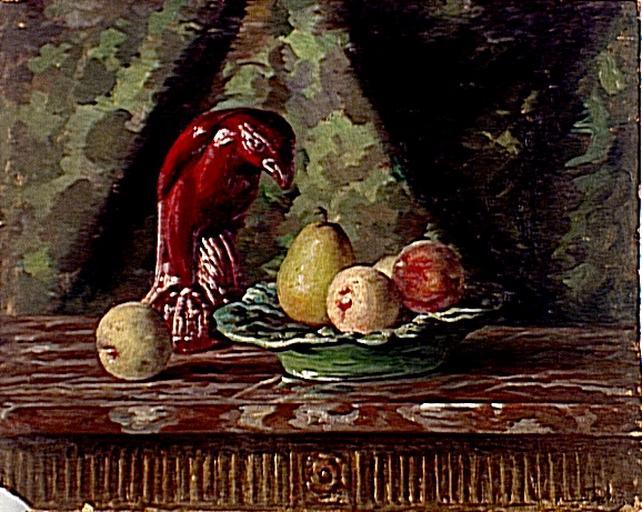 Wikioo.org - The Encyclopedia of Fine Arts - Painting, Artwork by Lothar Von Seebach - Majoliques et fruits