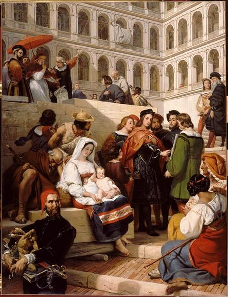 Wikioo.org – L'Encyclopédie des Beaux Arts - Peinture, Oeuvre de Emile Jean Horace Vernet - Raphaël au vatican