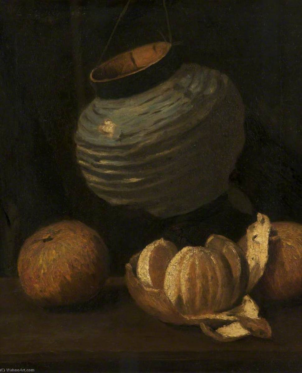 WikiOO.org - Enciclopédia das Belas Artes - Pintura, Arte por Lawrence Stephen Lowry - Chinese Lantern and Oranges
