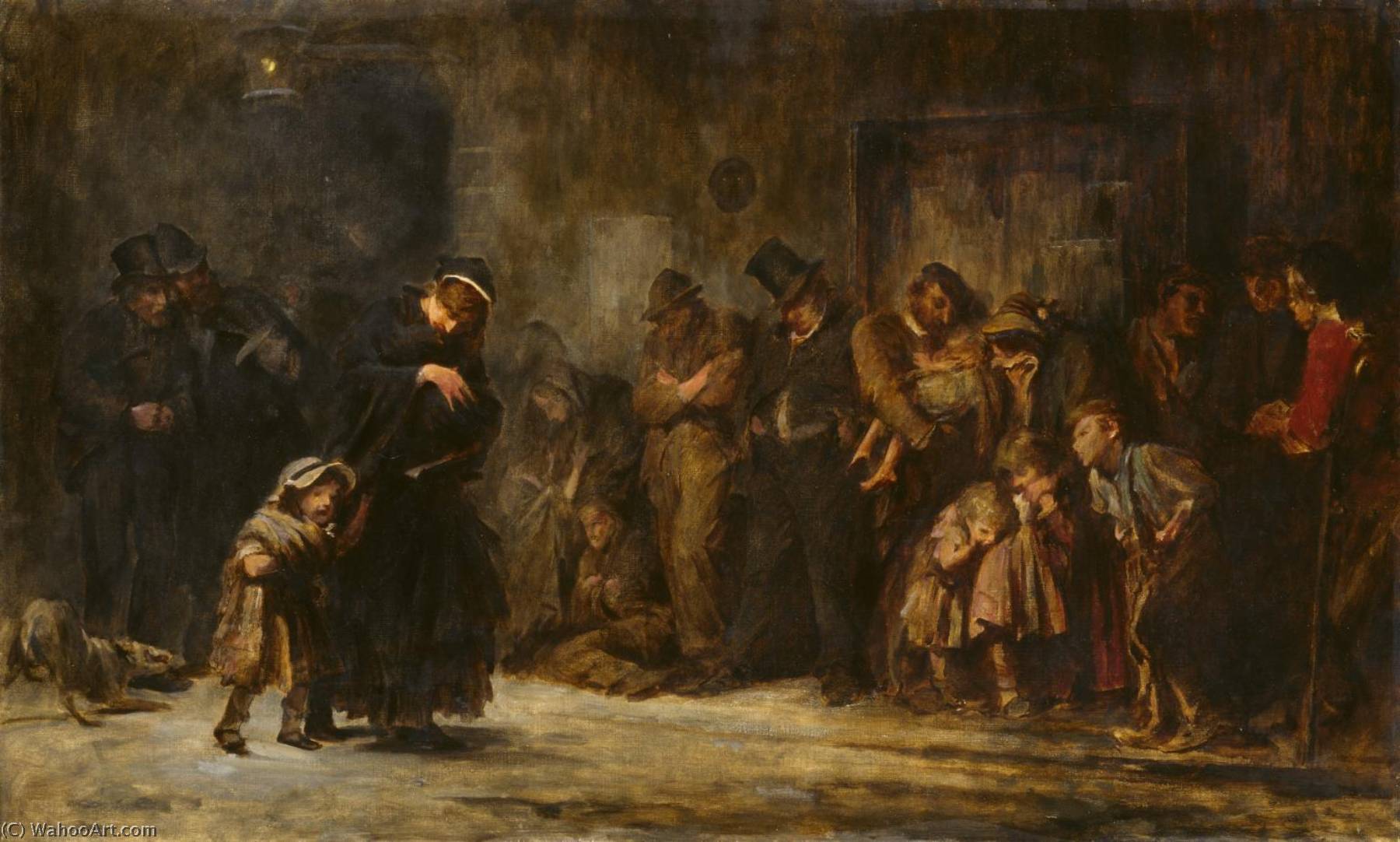 WikiOO.org - Encyclopedia of Fine Arts - Maľba, Artwork Samuel Luke Fildes - Applicants for Admission to a Casual Ward