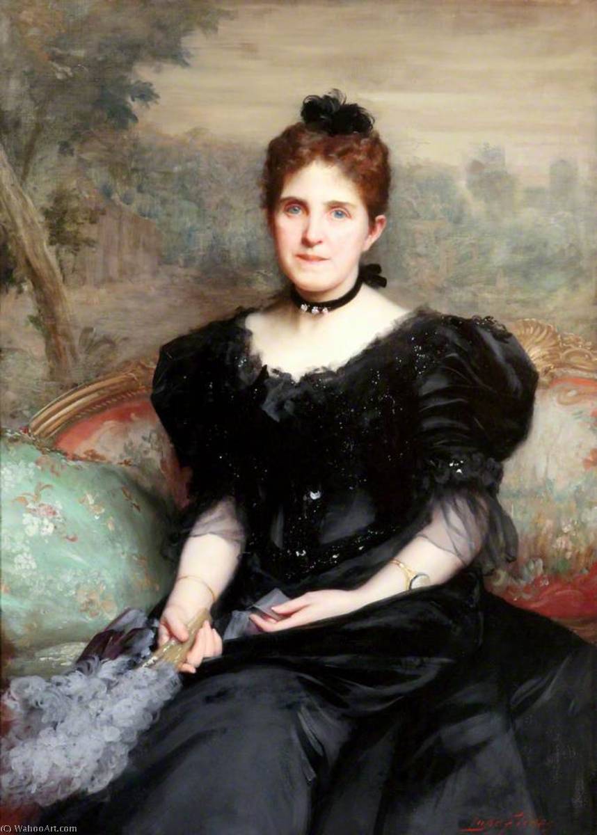 Wikioo.org – L'Enciclopedia delle Belle Arti - Pittura, Opere di Samuel Luke Fildes - la signora william hesketh Alzare ( c . 1851–1913 ) , Tardi 1st lady lever