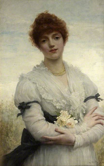 Wikioo.org - The Encyclopedia of Fine Arts - Painting, Artwork by Samuel Luke Fildes - An English Girl