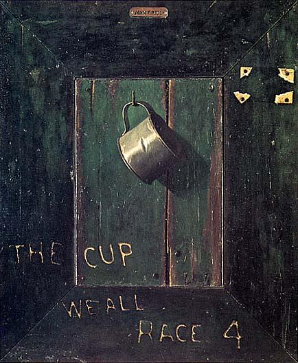 Wikioo.org - สารานุกรมวิจิตรศิลป์ - จิตรกรรม John Frederick Peto - The Cup We All Race For, (painting)