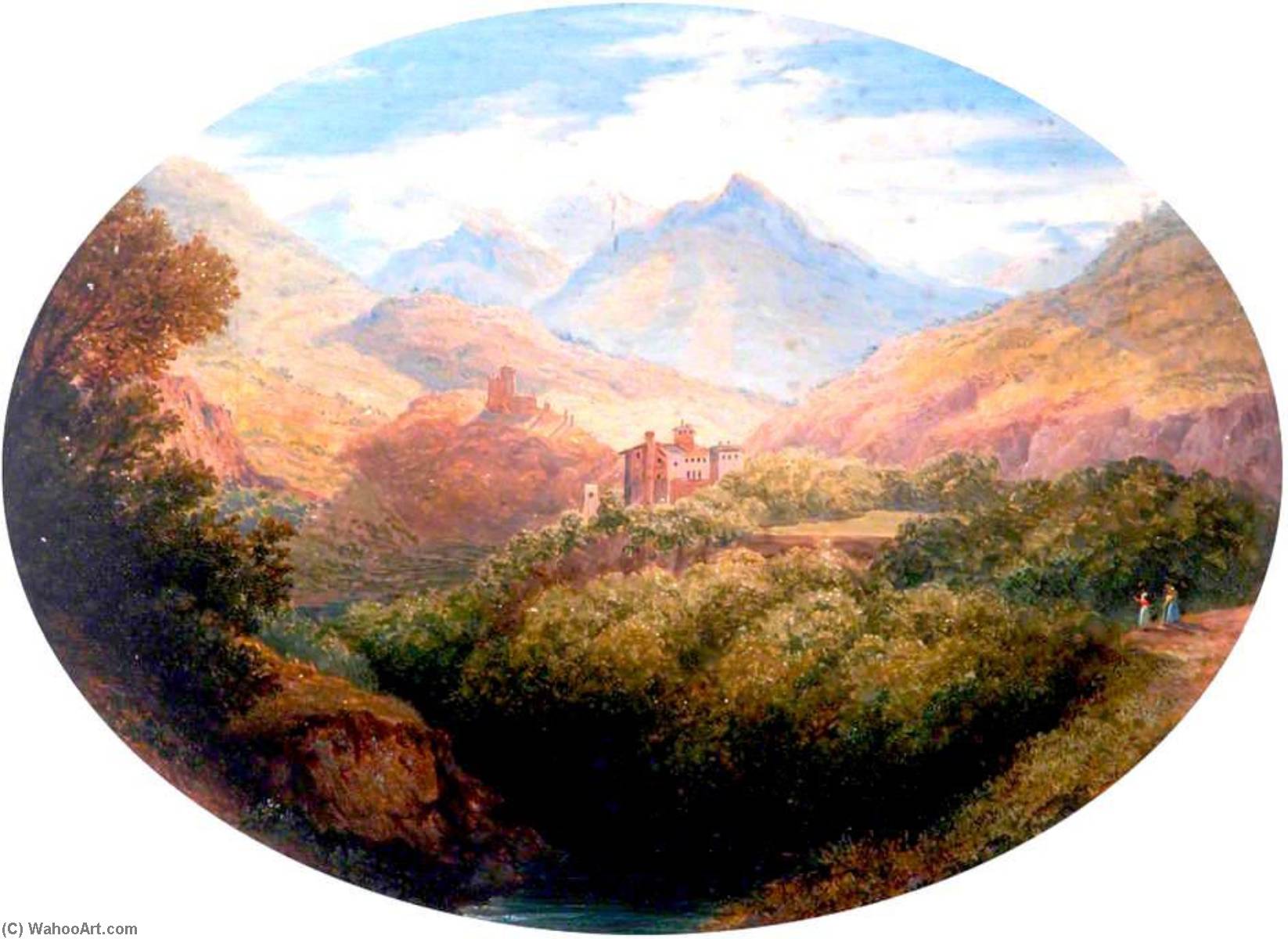 WikiOO.org - دایره المعارف هنرهای زیبا - نقاشی، آثار هنری William Cowen - Italian Lake