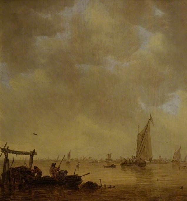 Wikioo.org - The Encyclopedia of Fine Arts - Painting, Artwork by Jan Van Goyen - An Estuary