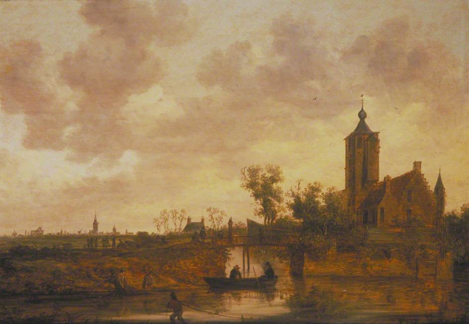 Wikioo.org - The Encyclopedia of Fine Arts - Painting, Artwork by Jan Van Goyen - Hofstede Arnestein with Middleburg in the Distance