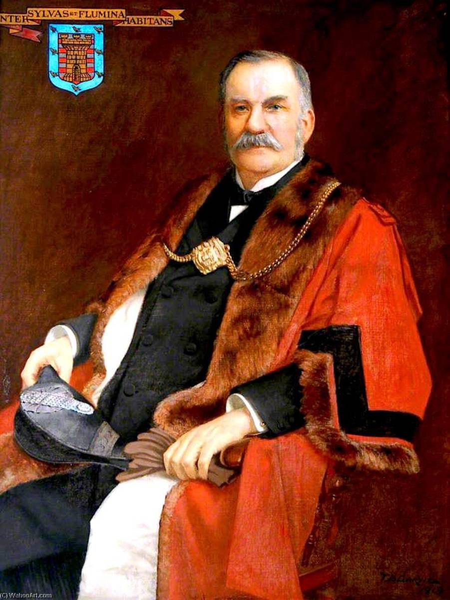 Wikioo.org - The Encyclopedia of Fine Arts - Painting, Artwork by Thomas Bowman Garvie - George Young, Member of Morpeth Borough Council