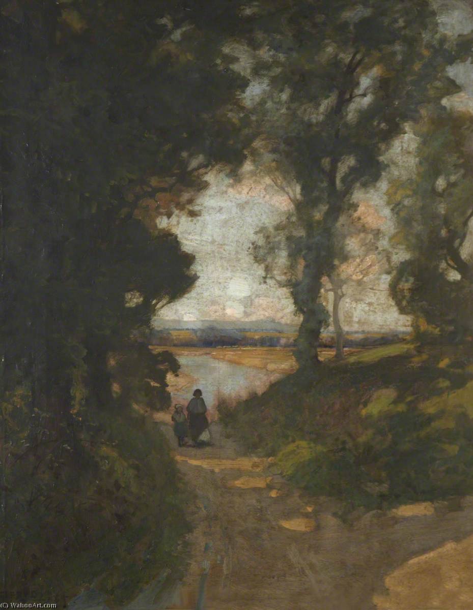Wikioo.org - The Encyclopedia of Fine Arts - Painting, Artwork by Alfred East - In the Thames Valley